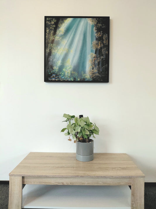 'Holding light' 80cm x 80cm